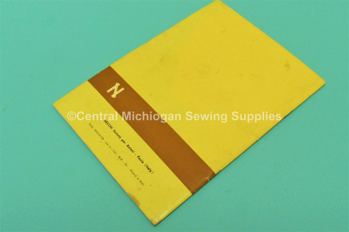 Vintage Original Necchi Sewing Machine SuperNova Julia Instruction Manuals - Central Michigan Sewing Supplies