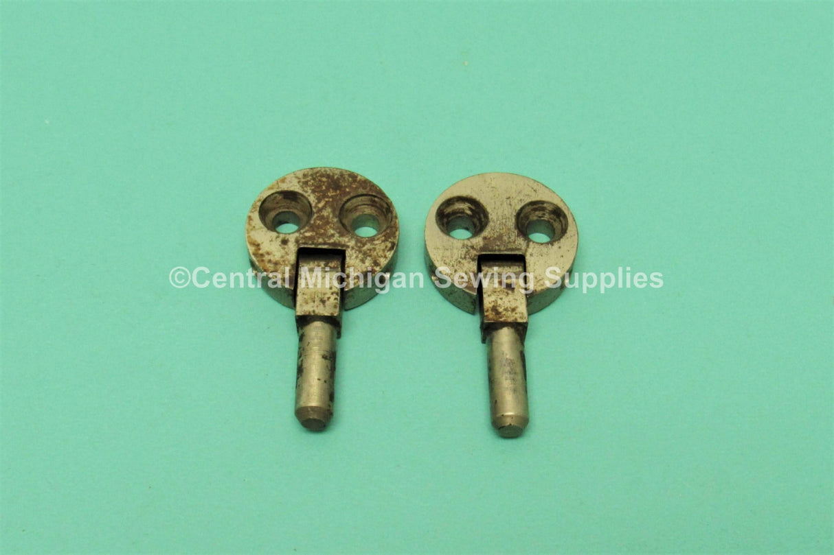 Vintage Original Singer Sewing Machine Treadle Cabinet Hinges Two Hole - Central Michigan Sewing Supplies