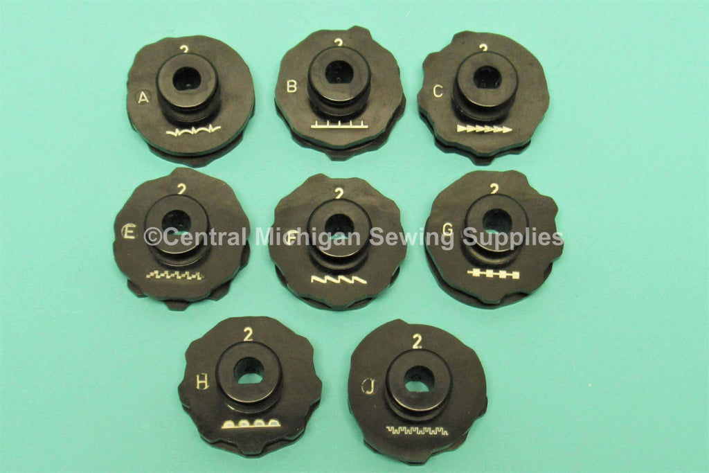 Vintage Original Set of Nine Stitch Cams Fits Kenmore Model 117.740 & 117.841 - Central Michigan Sewing Supplies