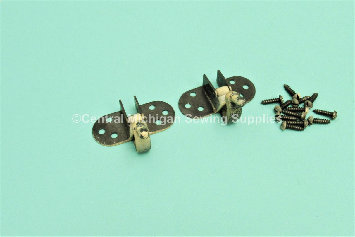 Vintage Original Necchi Sewing Machine Cabinet Hinges - Central Michigan Sewing Supplies