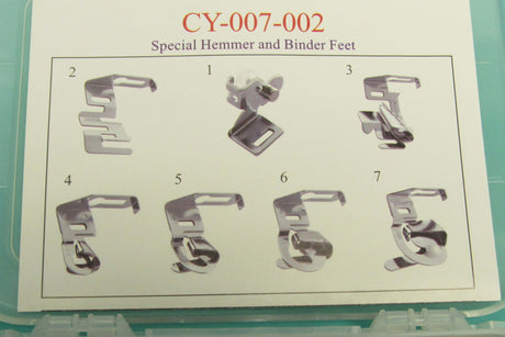 Special Hemmer Feet and Binder Set- Fits Most Low Shank ZigZag Sewing Machines - Central Michigan Sewing Supplies
