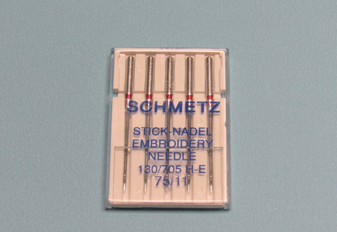 Schmetz Embroidery Needles 15x1 Available in size 11, 14, Assortment pack - Central Michigan Sewing Supplies