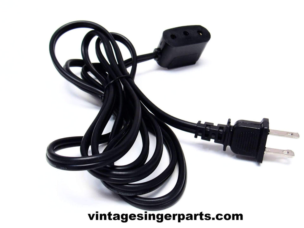Power Cord Double Lead Fits Singer Models 66, 99, 15-86, 15-88, 15