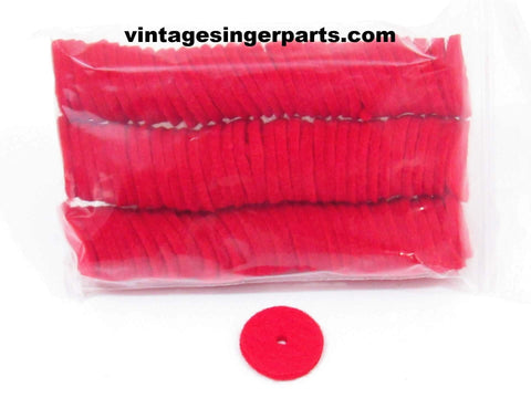 Spool Pin Felt Pads 100 ct 3 mm Thick Red or White #8879 - Central Michigan Sewing Supplies
