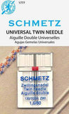 Schmetz Sewing Machine Twin Needle 1.6 mm Wide Available is size 10, 12 - Central Michigan Sewing Supplies