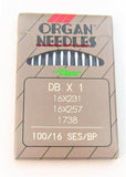 Organ Industrial Sewing Machine Needles Ball Point 16x257, 16x231, DBx1, 16x95 Available in Size 12, 14, 16, 18