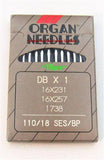 Organ Industrial Sewing Machine Needles Ball Point 16x257, 16x231, DBx1, 16x95 Available in Size 12, 14, 16, 18