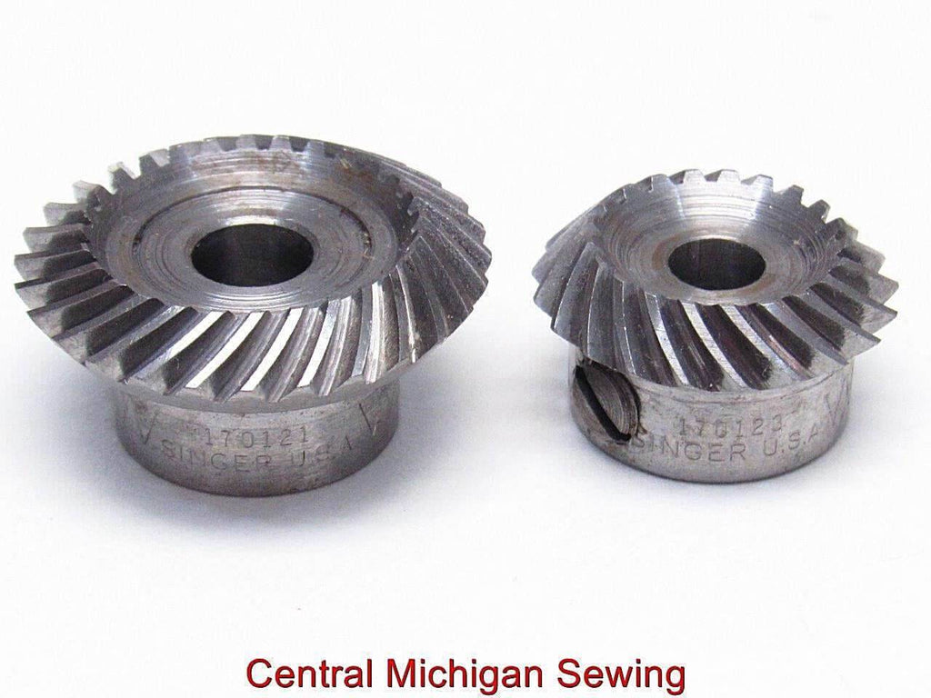 Vintage Original Singer Steel Gears Lower Right Fits Models 600, 603, 620, 626 - Central Michigan Sewing Supplies