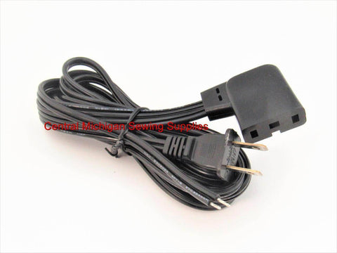 Power Cord - Elna Part # 446781 Middle Pin Horizontal - Central Michigan Sewing Supplies