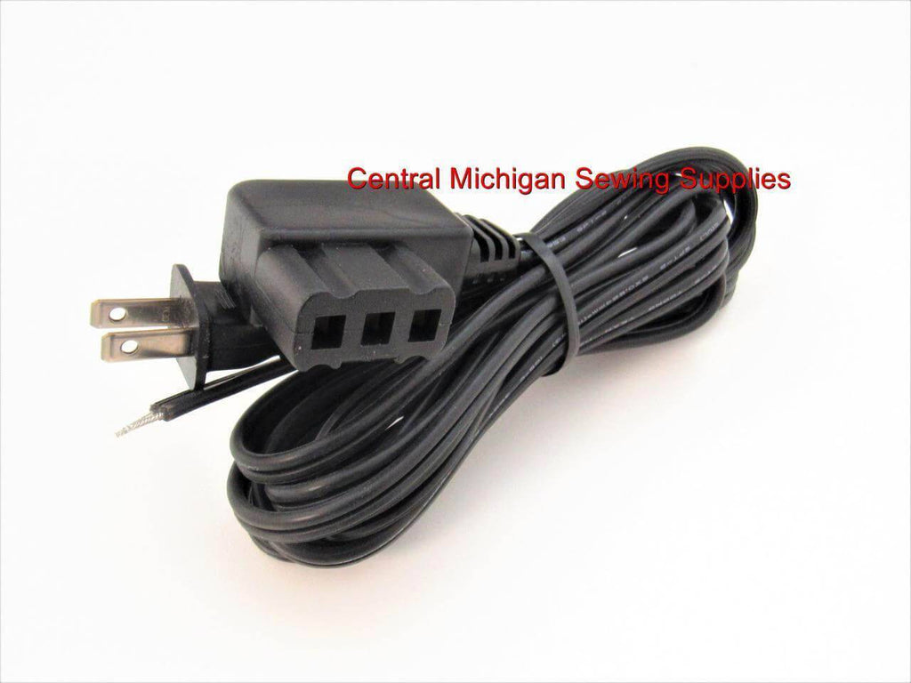 Power Cord - Elna Part # 773243 Middle Pin Vertical - Central Michigan Sewing Supplies